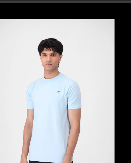 Sky Blue Color Neck T-shirt